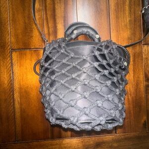 Steve Madden Black Knotted Women's Bag with detachable knotted bag.